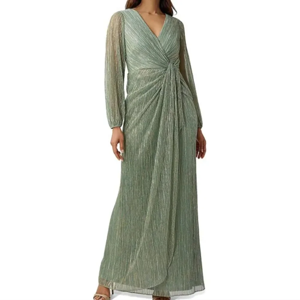 Adrianna Papell Metallic Ruched Gown - Picture 1 of 7